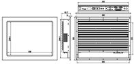 15 İnç Endüstriyel Dokunmatik Panel PC Fansız Tasarım Dirençli Ekran 2LAN 4COM 4USB