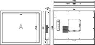 PLM-1705T 17&quot; Dokunmatik Ekranlı Monitör Ip65 Endüstriyel Kullanım Alüminyum Alaşımlı Tel Çekme