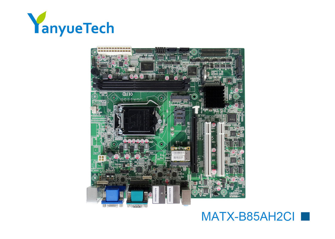 MATX-B85AH2CI Intel PCH B85 Çip Mikro ATX Anakart 2LAN 12COM 18 USB 3 Yuva 2 PCI